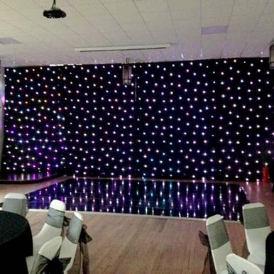 Party lighting at a wedding